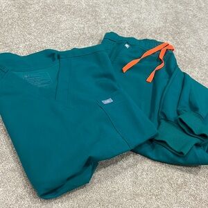 Figs Mens Joggers Set Hunter Green